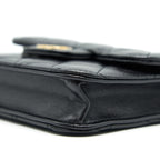 CHANEL 2021 FLAP COIN PURSE WITH CHAIN BLACK GHW