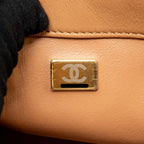 Chanel Detailed Chain CC Flap Bag Lambskin Dark Beige GHW (Microchip)