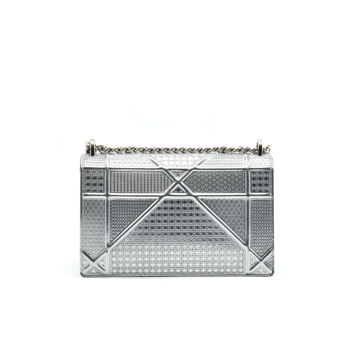 DIOR MEDIUM DIORMA METALLIC SILVER WITH SHW