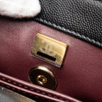 CHANEL SMALL COCO HANDLE WITH LIZARD EMBOSSED HANDLE CAVIAR BLACK LGHW (MICROCHIP)