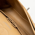 CHANEL SMALL CLASSIC DOUBLE FLAP BAG CAVIAR BEIGE SHW