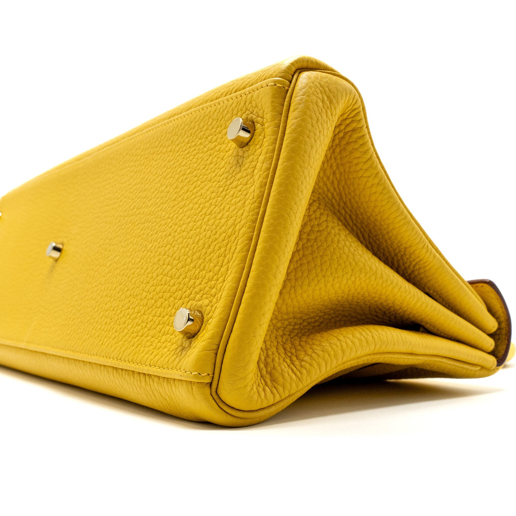 Hermes shoulder kelly clemence 9D Jaune Amber GHW