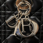 DIOR MEDIUM LADY DIOR LAMBSKIN BLACK SHW