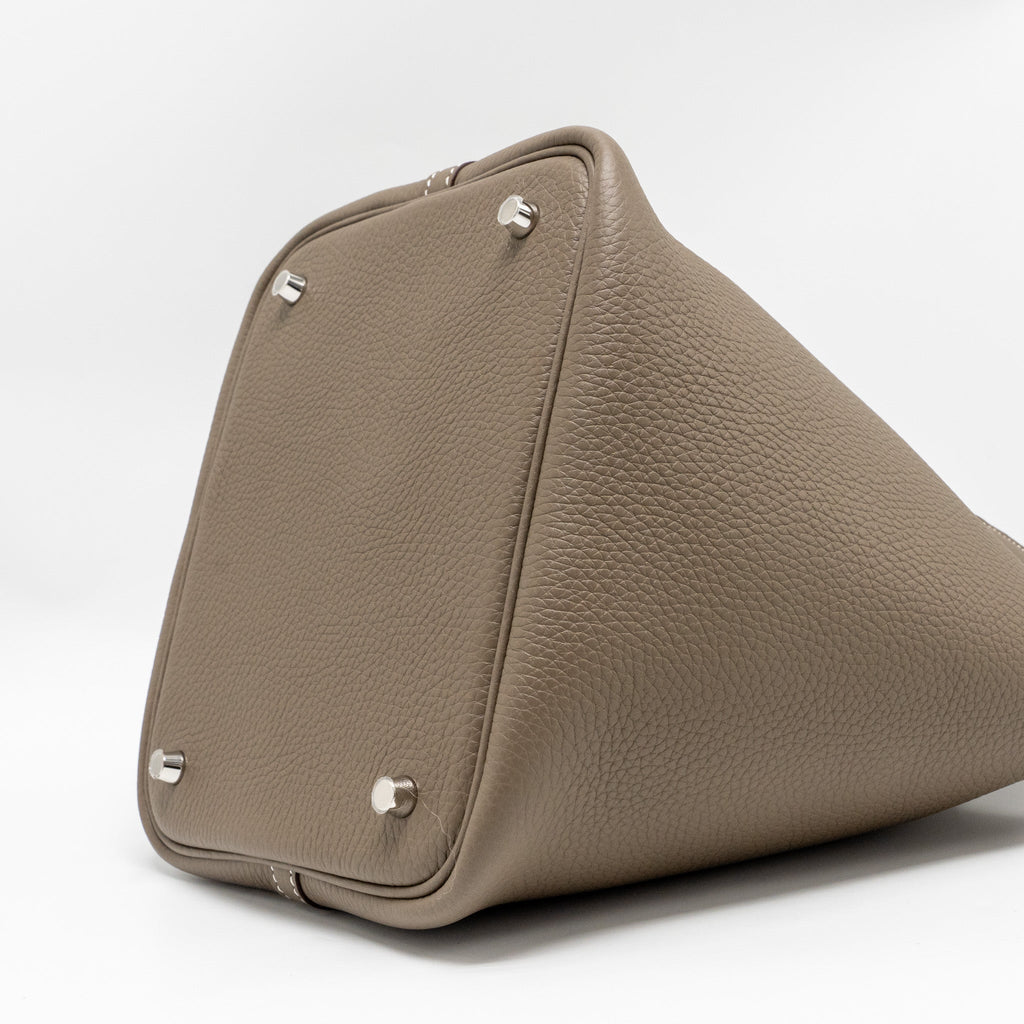 Hermes Picotin 22 Lock Bag Clemence Etoupe SHW