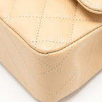 CHANEL MEDIUM CLASSIC DOUBLE FLAP BAG CAVIAR BEIGE LGHW (MICROCHIP)