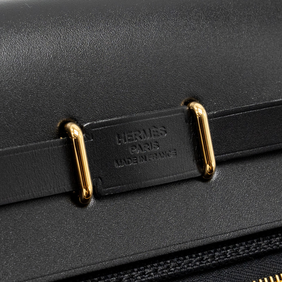HERMES HERBAG MINI CANVAS / HUNTER BLACK GHW
