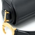 DIOR MINI SADDLE BAG CALFSKIN BLACK GHW