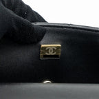 CHANEL TOP HANDLE MINI RECTANGULAR FLAP BAG LAMBSKIN BLACK LGHW(MICROCHIP)