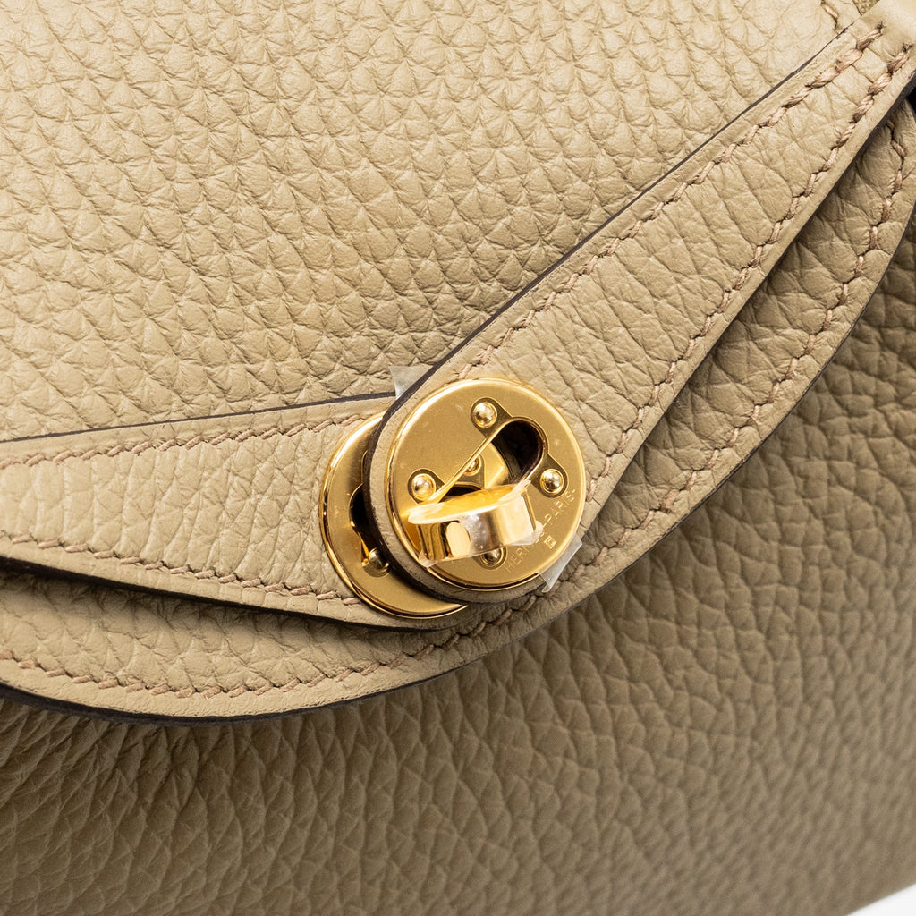 Hermes Mini Lindy II Clemence 8Q Beige Marfa GHW