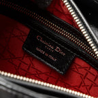 DIOR MEDIUM LADY DIOR LAMBSKIN BLACK SHW