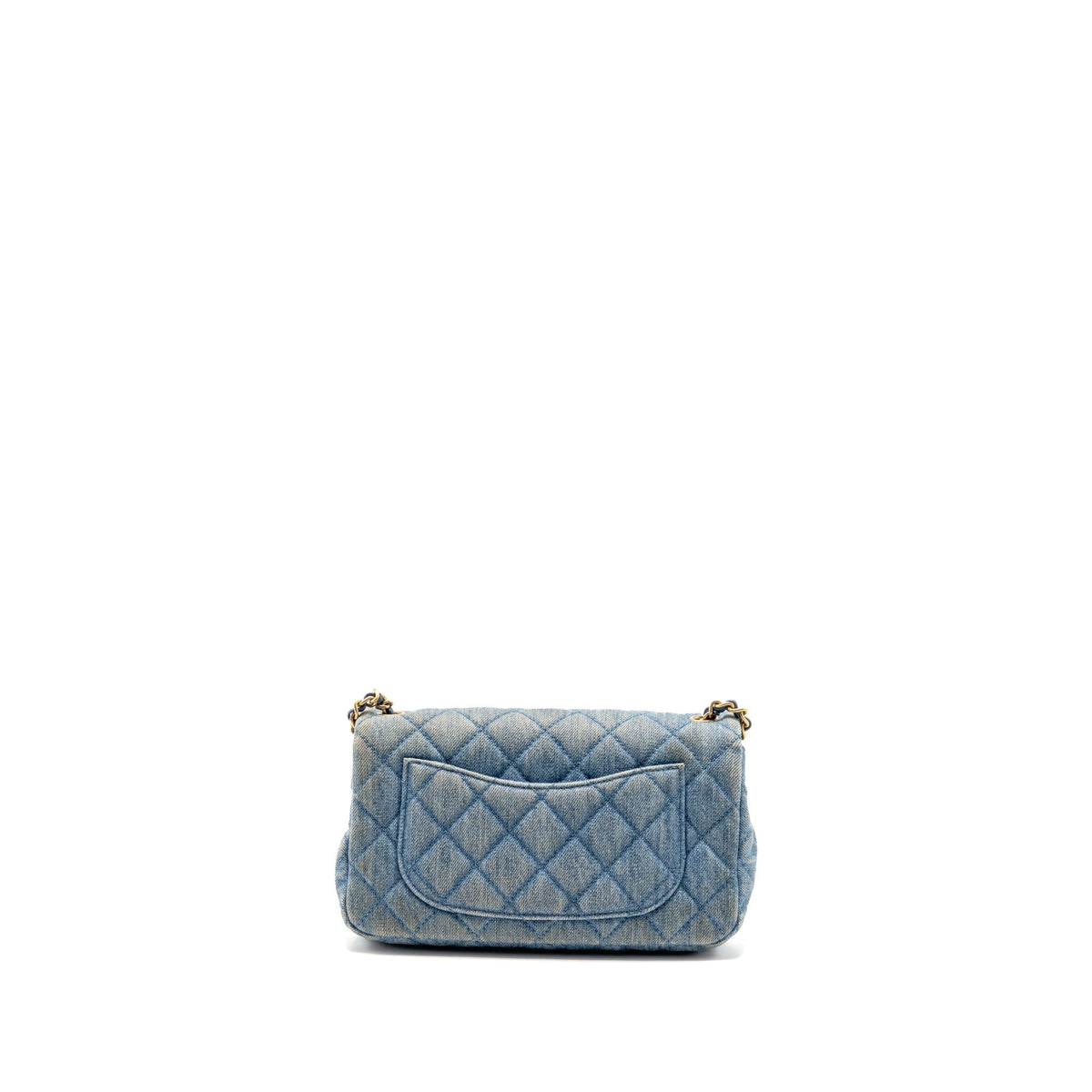 Chanel Pearl Crush Mini Rectangular Denim Blue GHW (Microchip)