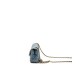 Chanel Pearl Crush Mini Rectangular Denim Blue GHW (Microchip)