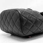 CHANEL QUILTED MINI BACKPACK CAVIAR BLACK LGHW (MICROCHIP)