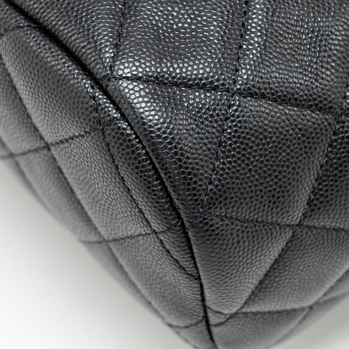 CHANEL QUILTED MINI BACKPACK CAVIAR BLACK LGHW (MICROCHIP)