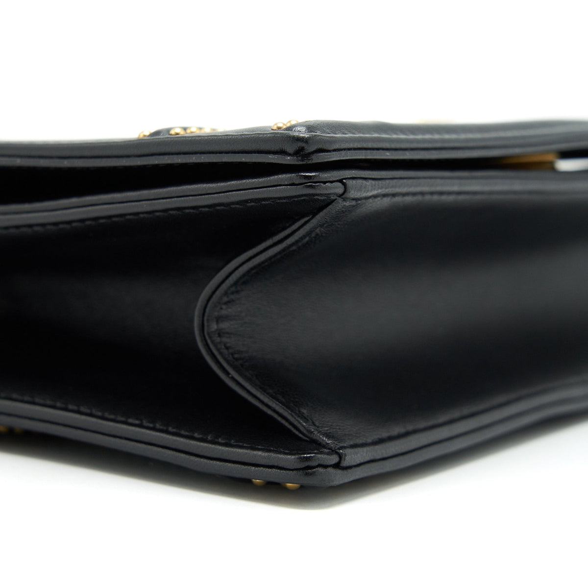 DIOR SMALL STUDDED DIORAMA BLACK GHW