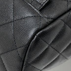 CHANEL QUILTED MINI BACKPACK CAVIAR BLACK LGHW (MICROCHIP)