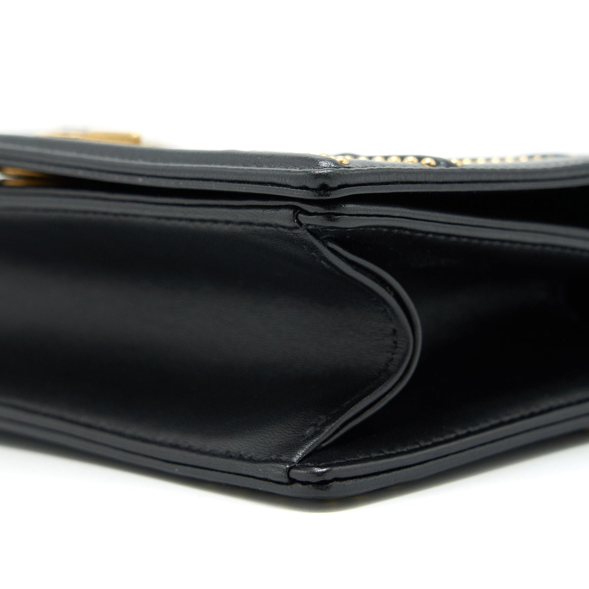 DIOR SMALL STUDDED DIORAMA BLACK GHW