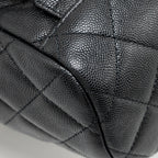 CHANEL QUILTED MINI BACKPACK CAVIAR BLACK LGHW (MICROCHIP)
