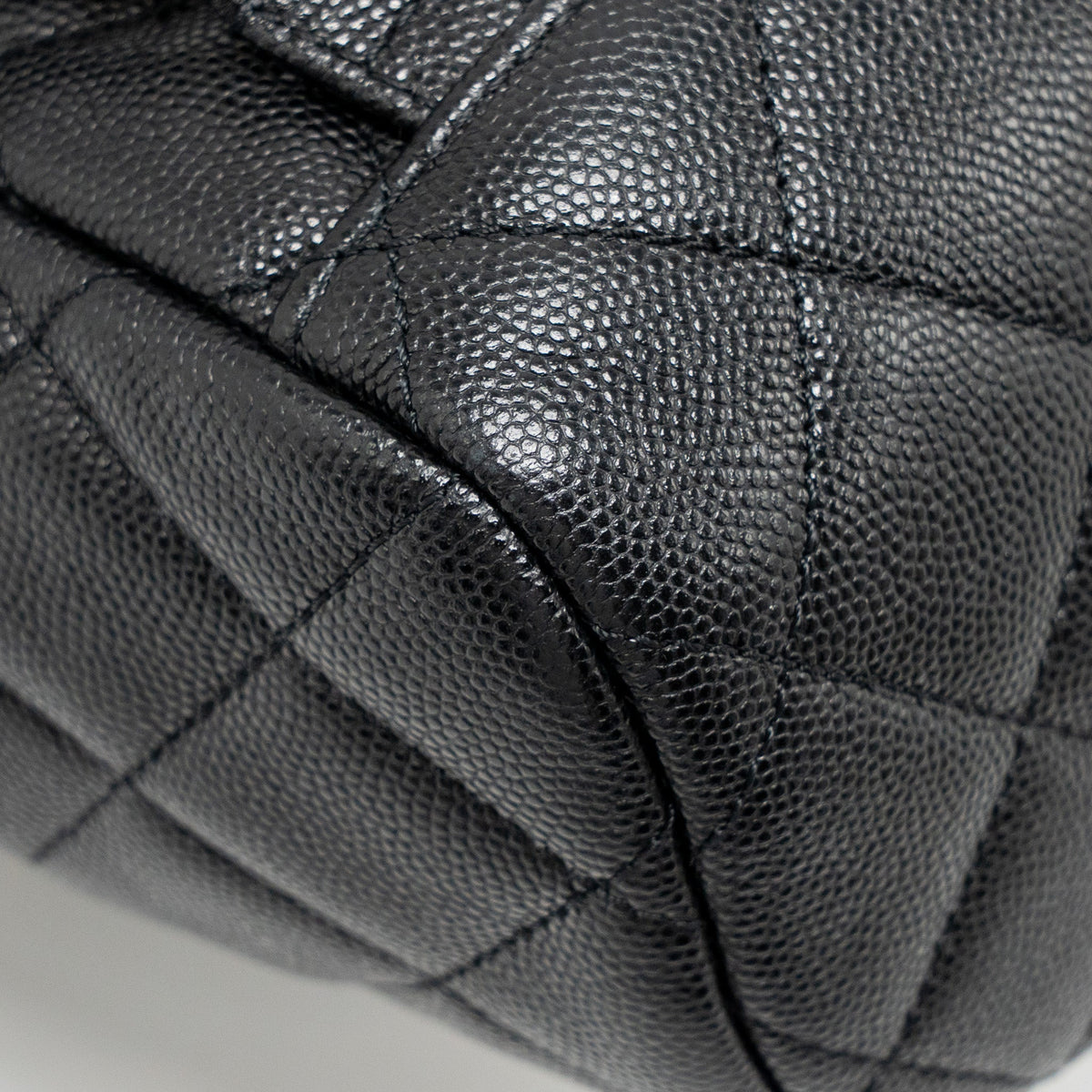 CHANEL QUILTED MINI BACKPACK CAVIAR BLACK LGHW (MICROCHIP)