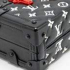 Louis Vuitton Petite Malle Monogram Embossed Leather Black/Red Multicolour Hardware