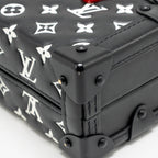 Louis Vuitton Petite Malle Monogram Embossed Leather Black/Red Multicolour Hardware