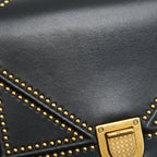 DIOR SMALL STUDDED DIORAMA BLACK GHW