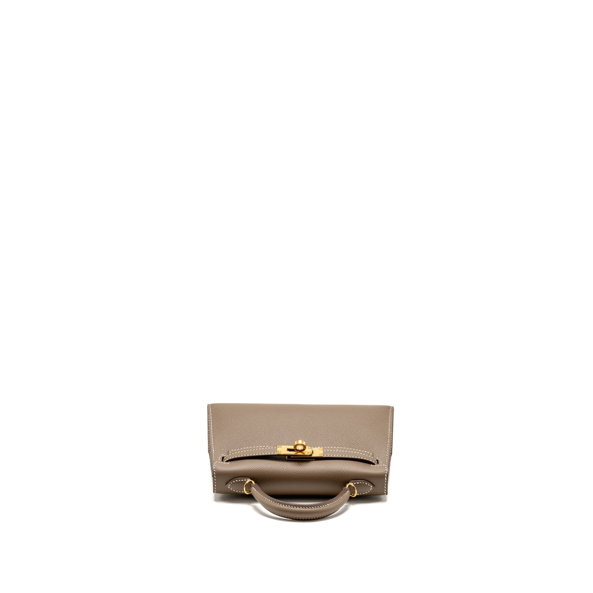 Hermes Mini Kelly II Epsom Etoupe GHW