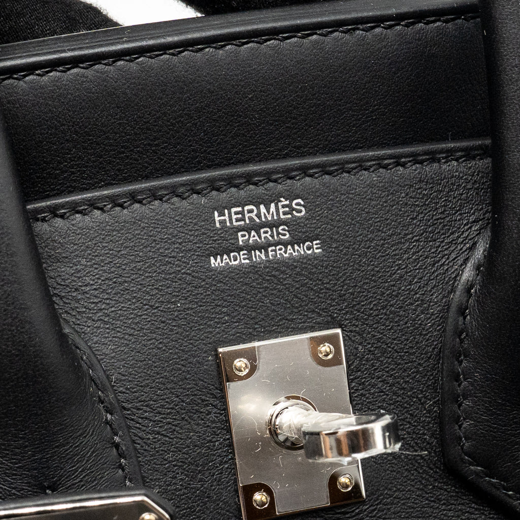 Hermes Birkin 25 toile swift / canvas black SHW