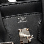 Hermes Birkin 25 toile swift / canvas black SHW