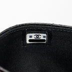 CHANEL CLASSIC FLAP CARD HOLDER CAVIAR BLACK GHW (MICROCHIP)