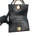 DIOR SMALL STUDDED DIORAMA BLACK GHW