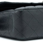CHANEL MEDIUM CLASSIC FLAP BAG CAVIAR BLACK SHW