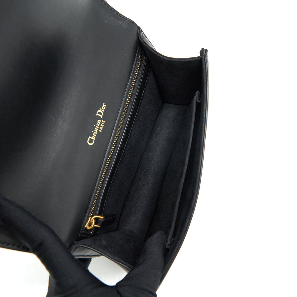 DIOR SMALL STUDDED DIORAMA BLACK GHW