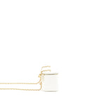CHANEL PEARL CRUSH LONG VANITY CASE LAMBSKIN WHITE BRUSHED GHW