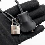 Hermes Birkin 25 toile swift / canvas black SHW