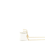 CHANEL PEARL CRUSH LONG VANITY CASE LAMBSKIN WHITE BRUSHED GHW