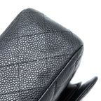 CHANEL MEDIUM CLASSIC FLAP BAG CAVIAR BLACK SHW