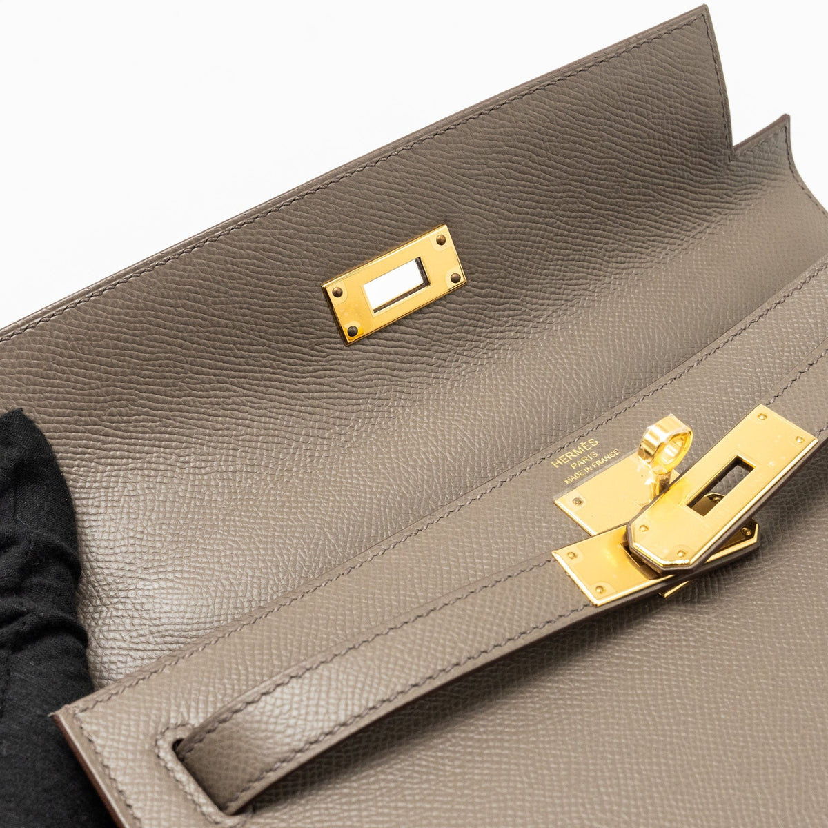 Hermes Kelly 28 Epsom Gris Etain GHW