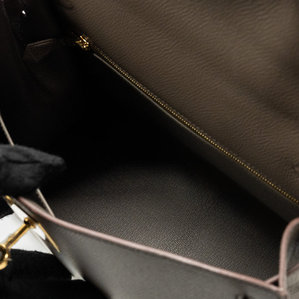 Hermes Kelly 28 Epsom Gris Etain GHW