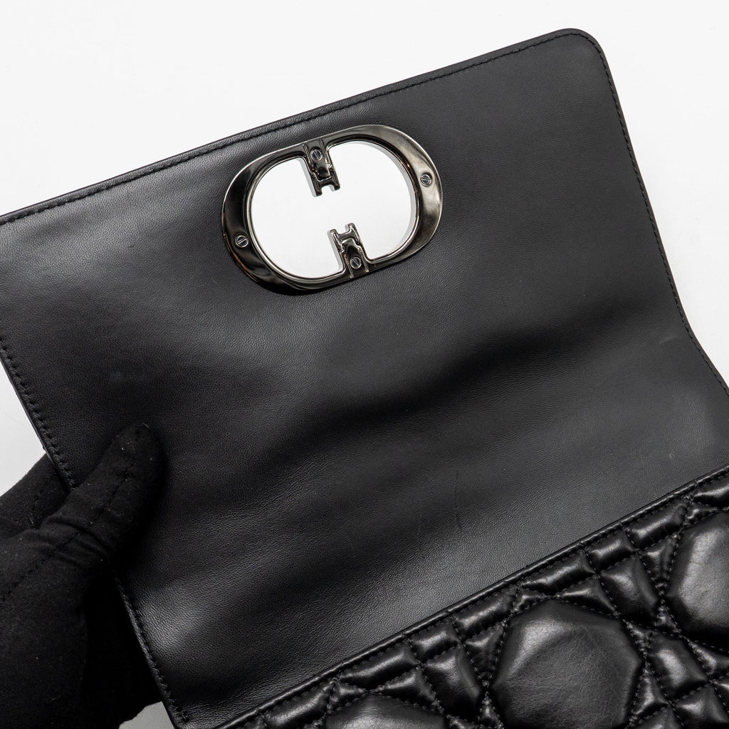 DIOR MEDIUM DIOR CARO BAG CALFSKIN SO BLACK
