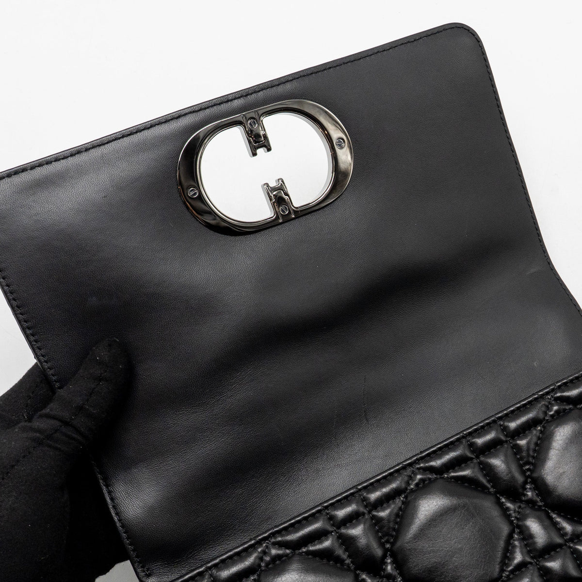 DIOR MEDIUM DIOR CARO BAG CALFSKIN SO BLACK