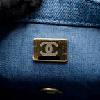 CHANEL PEARL CRUSH MINI RECTANGULAR FLAP BAG DENIM BLUE GHW (MICROCHIP)