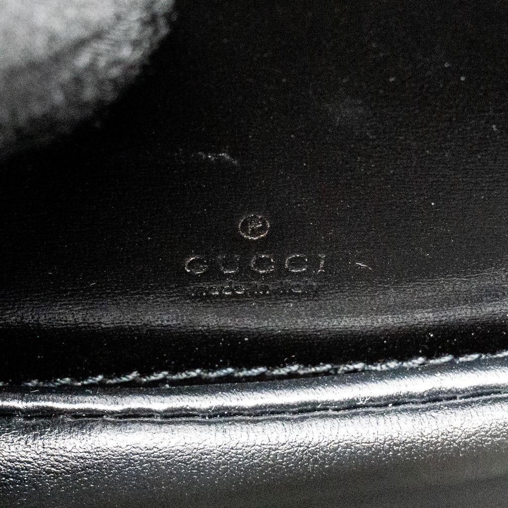 Gucci bamboo 1947 mini bag leather black with black hardware