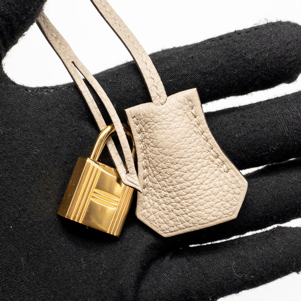 Hermes Birkin 25 togo gris tourterelle GHW