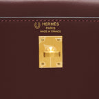 HERMES KELLY 25 SPECIAL ORDER SOMBRERO ROUGE H BRUSHED GHW