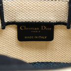 DIOR VERTICAL BOOK TOTE LUCKY STAR EMBROIDERY WHITE/MULTICOLOUR