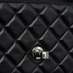 CHANEL MINI RECTANGULAR FLAP BAG LAMBSKIN BLACK SHW (MICROCHIP)