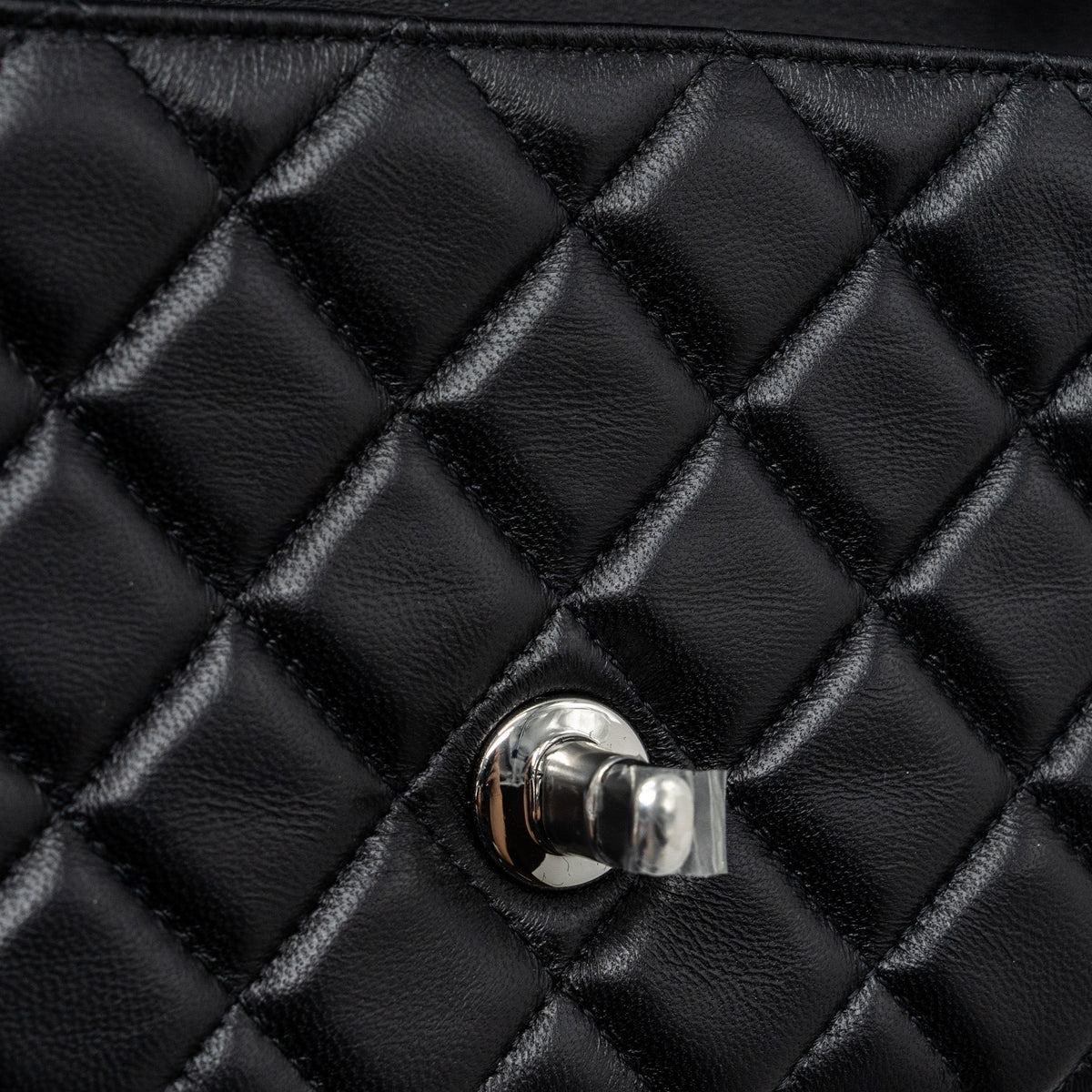 CHANEL MINI RECTANGULAR FLAP BAG LAMBSKIN BLACK SHW (MICROCHIP)