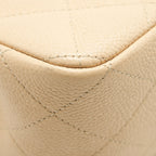 CHANEL CLASSIC JUMBO DOUBLE FLAP BAG CAVIAR BEIGE SHW