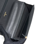 CHANEL 19 WALLET ON CHAIN LAMBSKIN BLACK MULTICOLOUR HARDWARE